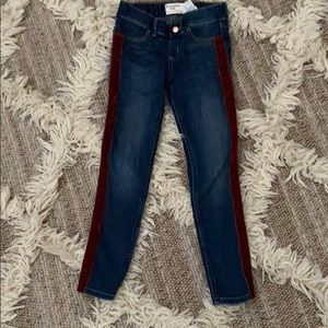 Jean with velvet detail